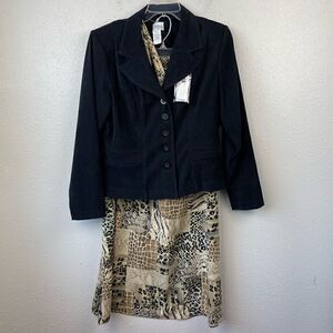 NWT K.C. Spencer Matching Jacket, Scarf and Skirt Size 10